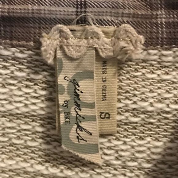 Gimmicks by BKE Mixed Media Plaid Shirt Small S - Picture 7 of 8